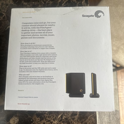 SeaGate FreeAgent Desktop 250GB 3.5” USB 2.0 External HD - Afbeelding 2 van 3