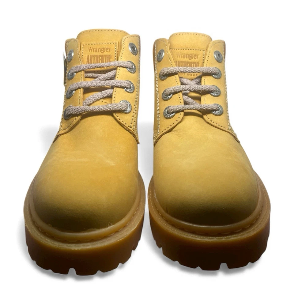 Wrangler Authentics Men’s Size 6 Tan Coloured Boots Lace Up With Box - Image 2 of 4