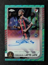 2025 Topps Chrome MLS EMMANUEL LATTE LATH 6/199 Auto Aqua Wave Refractor #CA-EL