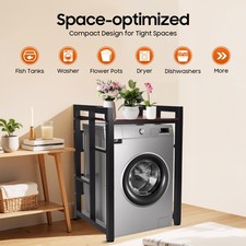 Adjustable Floor Mounted Washer and Dryer Storage Shelf Large Capacity Rack