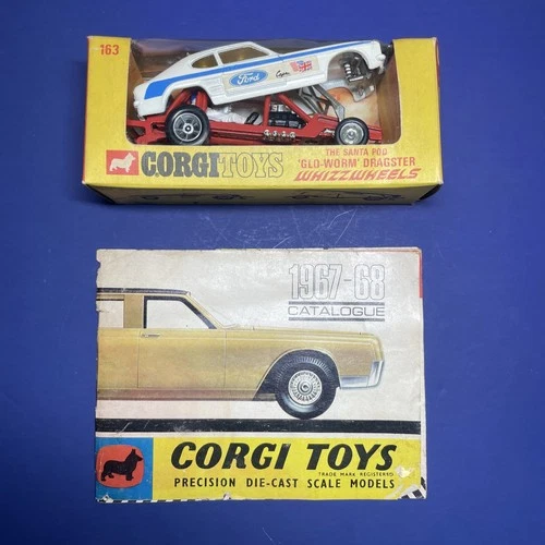 Vintage Boxed Corgi Whizzwheels 163 The Santa Pod 'Glo-Worm' Dragster Diecast **