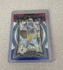 2024 Panini Select #41 Justin Herbert Red & Blue Prizm Shock Chargers 