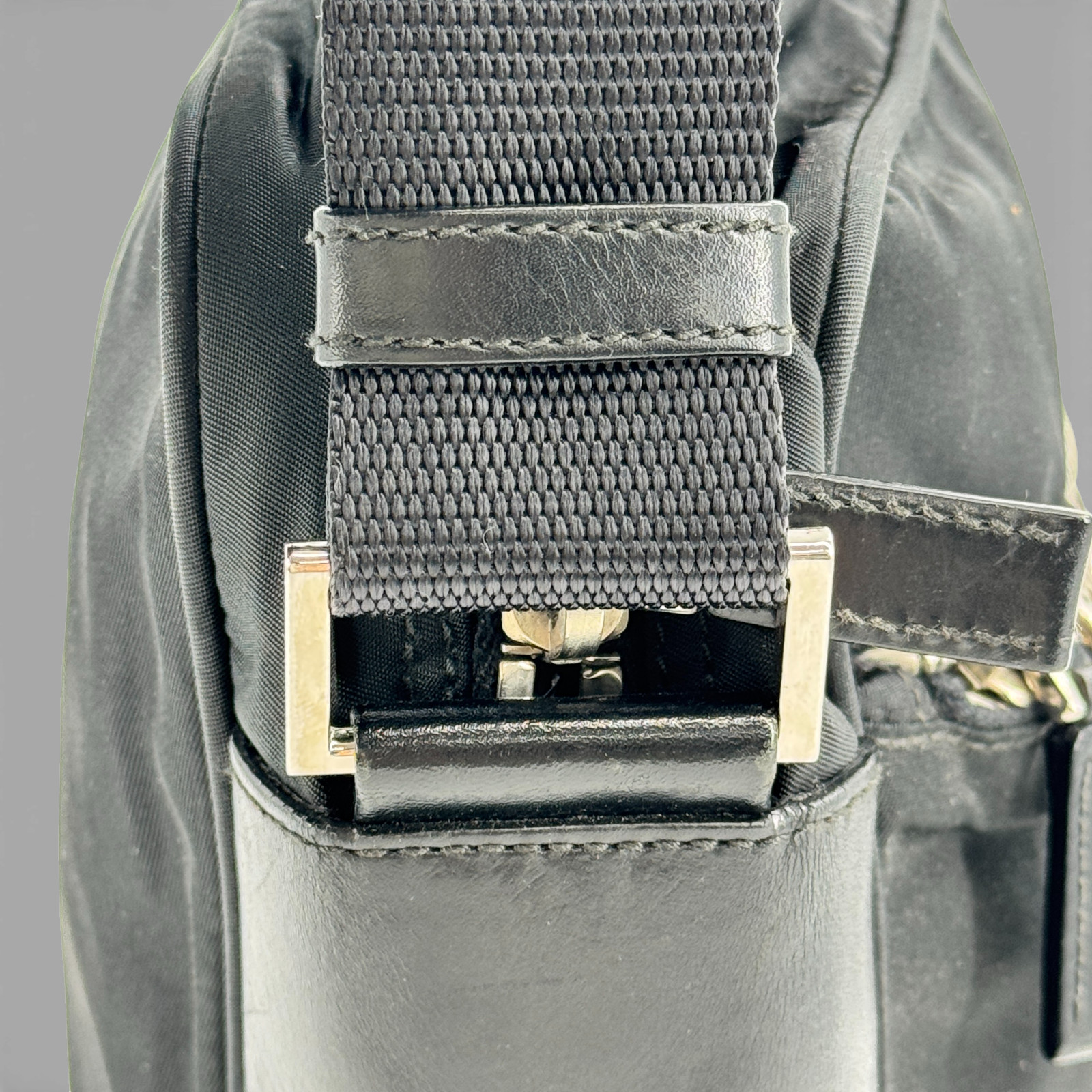 Auth PRADA Tessuto Nylon Black Shoulder Bag KA661 thumbnail 10