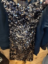 Dolce & Gabbana Womens Silver Sequin Pencil Cocktail Dress Size 40