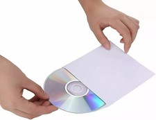 10 Count CD DVD Disc Paper Sleeves Envelope Window Flap 100g SHIPS FREE 