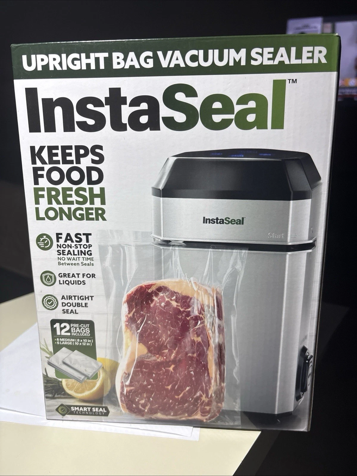 instaseal upright bag vacuum sealer