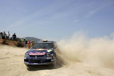 WRC Acropolis Rally 2008 Bernando Sousa Mitsubishi PWRC Action Old Racing Photo