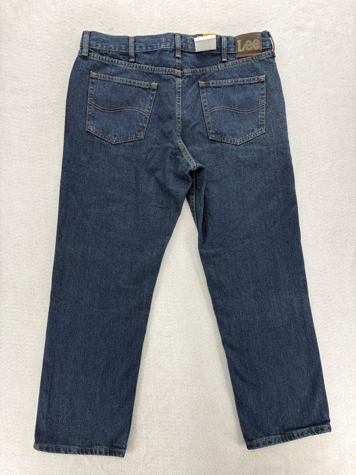 Lee Regular Fit Jeans Mens 38x30 Blue Dark Wash Straight Leg Denim Casual NWT thumbnail 12