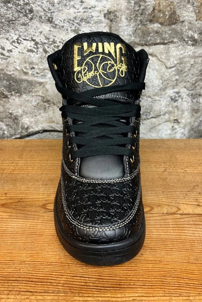 EWING 33 HI x RAKIM 1EW02398-040 EMBOSSED RA BLACK/GOLD New In Box - Image 4 of 4