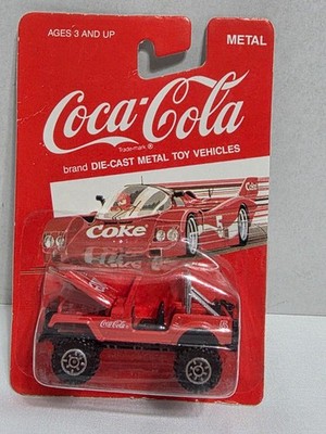 COKE RED JEEP 4X4 ROADER #5 HARTOY COCA COLA 1988 DIECAST CAR