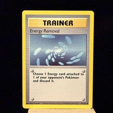 Energy Removal 92/102 Trainer Base Set Vintage Pokemon Card LP