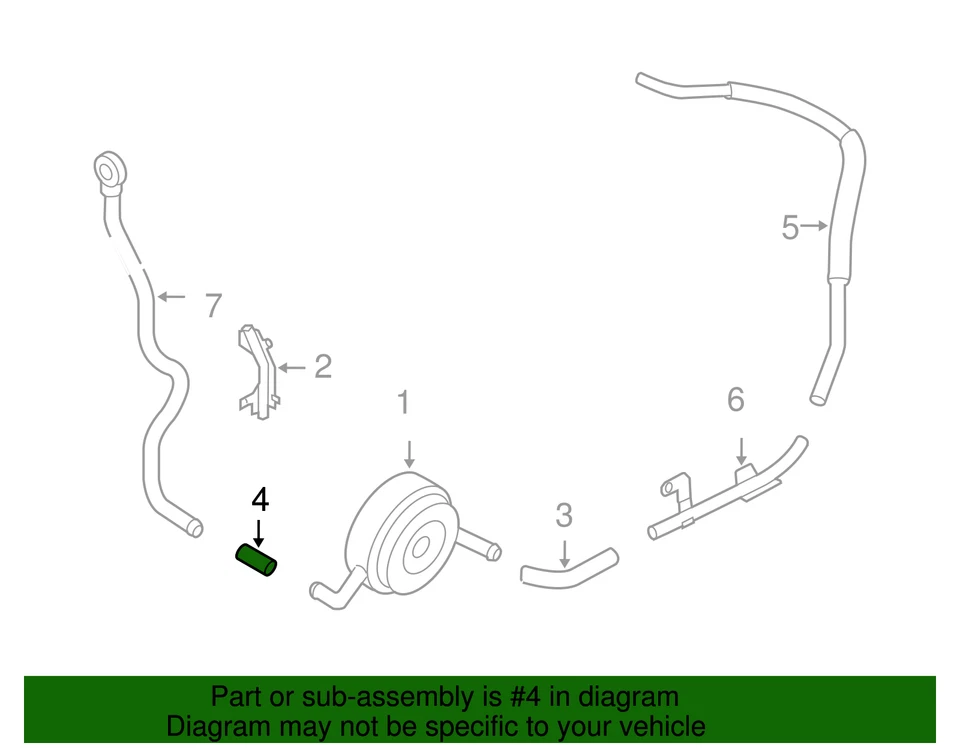 Genuine Nissan Altima Maxima Murano Quest 3.5 Engine Oil Cooler Coolant Hose - Image 2 of 2