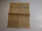 WW2 Newspaper 1945 British Enter Hamburg Manila Free Philippines War WW II WWII
