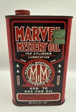 Vintage Marvel Mystery Oil Top Cylinder Lubrication Additive Can Partial