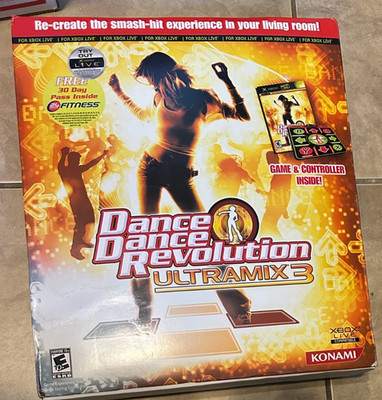 Dance Dance Revolution Ultramix 3 Bundle Pad & Factory Sealed Game NEW XBOX