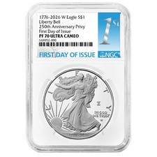 2026-W Proof 1 American Silver Eagle NGC PF70UC FDI First Label