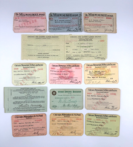 Lot of Milwaukee Road Railroad Employee Passes 1926-1952