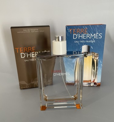 HERMES Terre d´Hermes Eau tres fraiche Sammelflakon LEER ohne Inhalt BIG BOTTLE