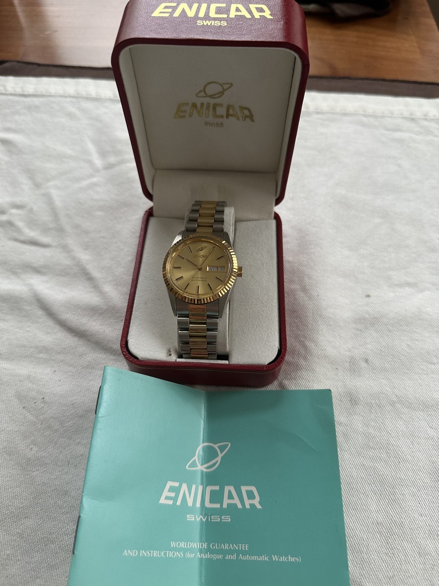 Vintage ENICAR Ocean Pearl men's automatic watch AR-2158 DAY/DATE