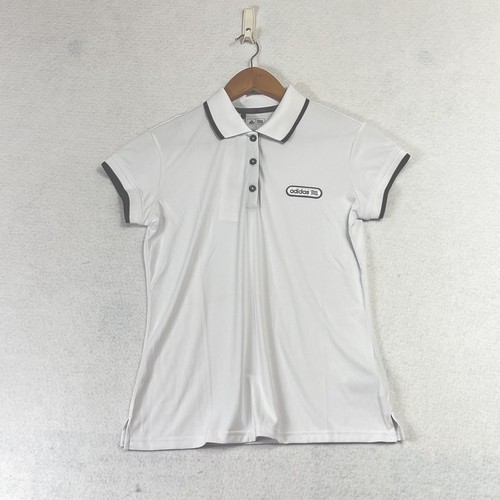 Adidas Golf Polo Shirt Womens Performance Patch Short Sleeves Size S White New