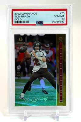 TOM BRADY 2022 LUMINANCE GOLD /249 PSA 10 GEM MINT BUCCANEERS PATRIOTS HOF