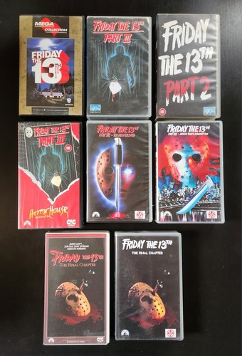 Friday The 13th Horror PAL VHS Tape Collection Jason Voorhees