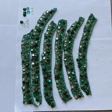 Ancien ferraille en strass embelli, perles de rocaille - costumes et couture