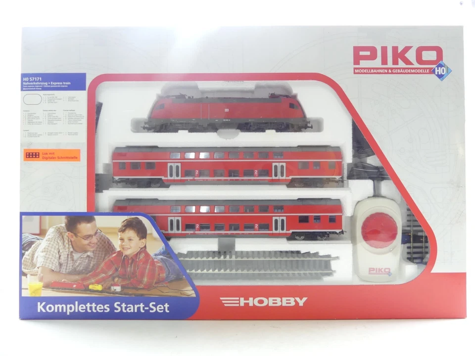 Piko H0 57171 Personenzug-Start-Set, Licht, DC, DSS, NEM, NEU in OVP #60977