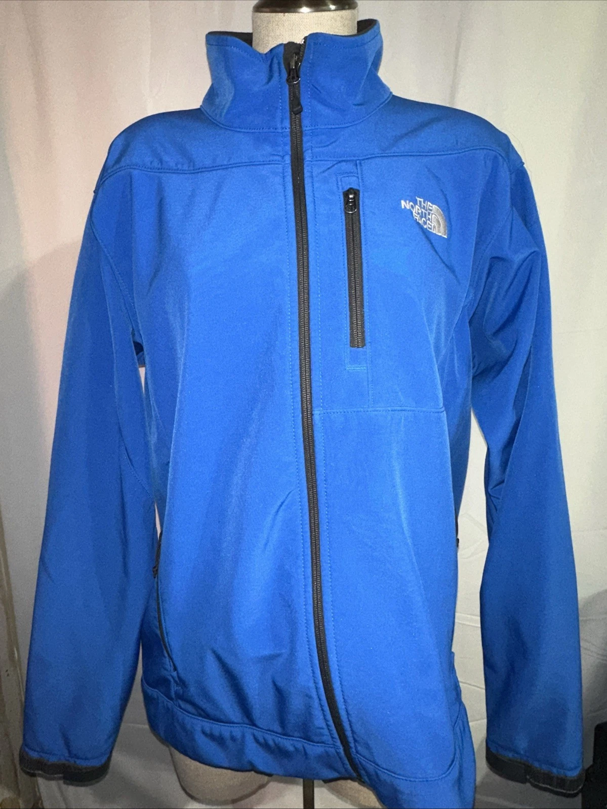 The North Face Softshell Jacket Men’s Size L Full Zip Blue