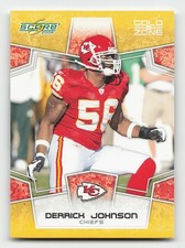 2008 Score #158 Derrick Johnson Gold Zone #/400