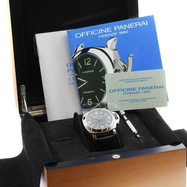 Panerai — Officine Panerai Luminor Base PAM00002 44mm Black Dial Hand-Winding Watch #C3385