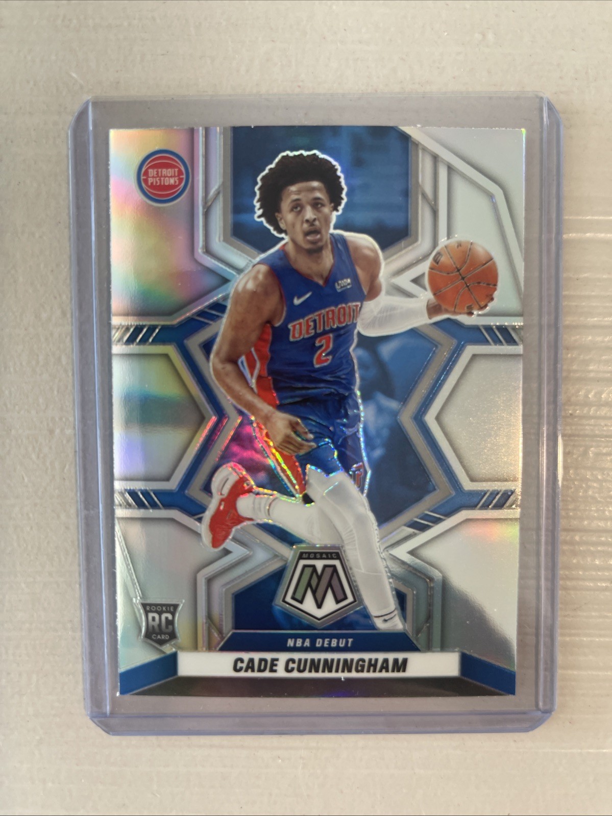 2021 Panini Mosaic NBA Debut Cade Cunningham #261 Silver Prizm Rookie Pistons