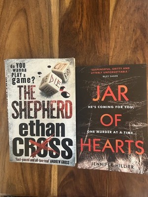 Jar of Hearts by Jennifer Hillier Paperback LIKE NEW The Shepherd by Ethan Cross