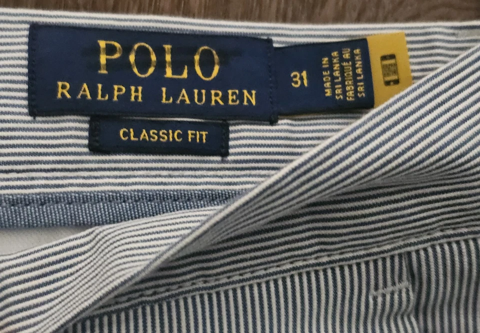 NWOT Polo Ralph Lauren Men's Blue All Over 9" Pony Classic Fit Chino Shorts - Image 3 of 4