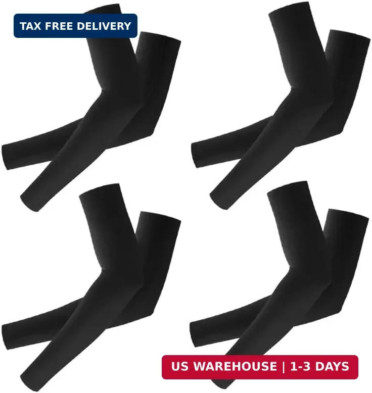 Arm Sleeves UV Sun Protection Cooling Sports Compression Sleeves for Men & Women