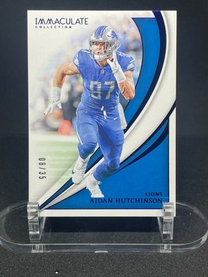 2024 Panini Immaculate Collection Blue Aidan Hutchinson #40 SN 8/35 Detroit Lion