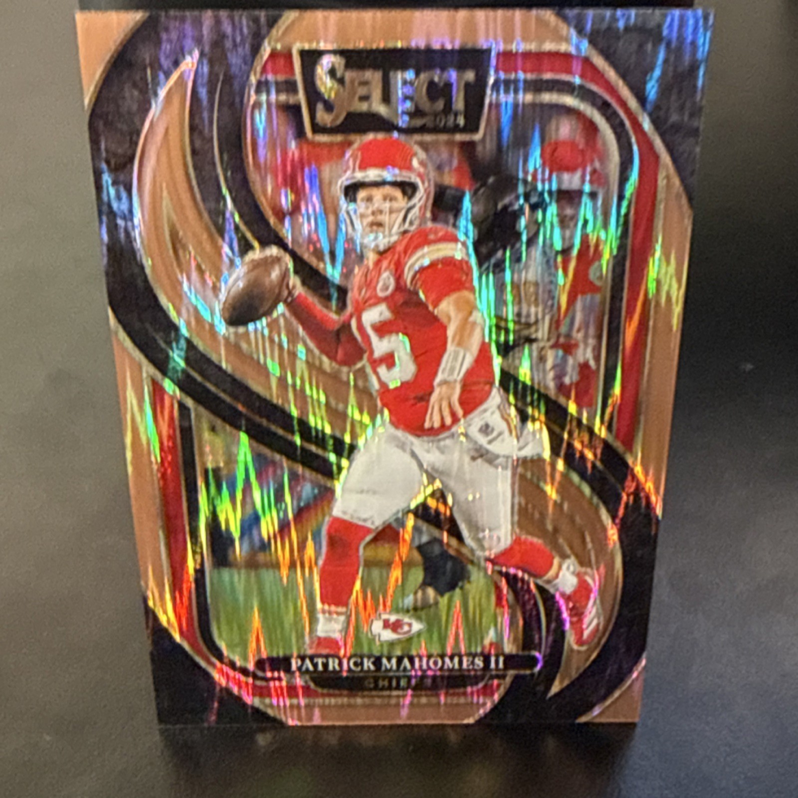 Patrick Mahomes II 2024 Panini Select #120 Copper Shock Prizm Chiefs /299