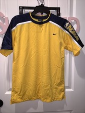 Nike NBA Basketball Jersey Large 16/18 Short Sleeve Shirt Yellow/blue EUC