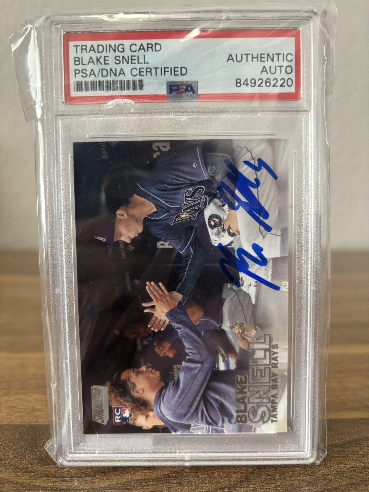 Blake Snell Autographed Signed 2016 Stadium Club Rookie #287 Rays Card PSA DNA 