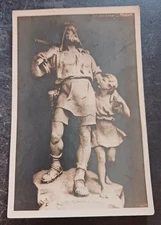vtg postcard art Telldenkmal William Tell Switzerland RPPC beautiful patina
