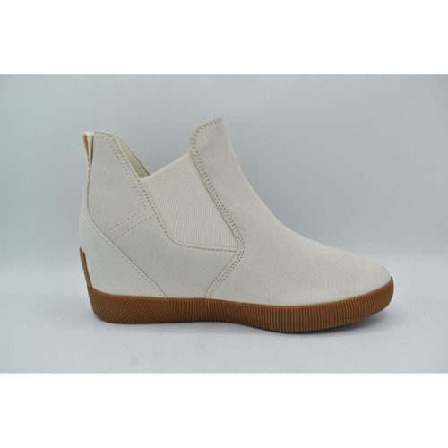 Sorel Womens Size 11 Out N About Slip On Chalk White Suede Wedge Booties Shoes - Picture 6 of 12