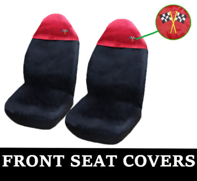 BLACK and RED Car Seat Covers UNIVERSAL Protectors Fits Volkswagen VW Scirocco
