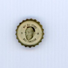 1964-1966 COKE BOTTLE CAP BILL FORESTER NFL ALL-STARS COCA-COLA