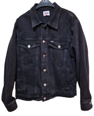 Tommy Jeans Herren  Trucker Jeans Jacket Fashion Lässig Schwarz Gr. M