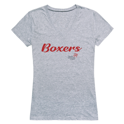 Pacific University Boxers NCAA Women's Script T-Shirt