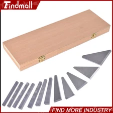 Findmall 12 Pcs Set Steel 1/4 To 30 Degree Gauge Block Precision Angle Block