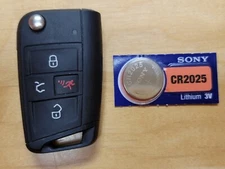Genuine OEM 4 Btn 2015-2017 Volkswagen Flip Key Remote  5G0959752BDR  NBGFS12A01