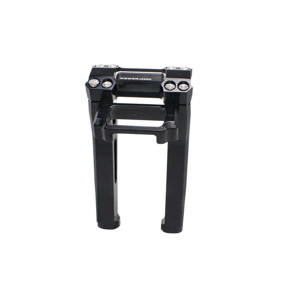 1" Bar 8" Black Riser Clamp Kit for Harley Dyna Softail Street Bob Low Rider ST - Imagem 3 de 4