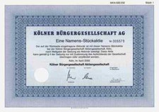 K&Ouml;LNER B&uuml;rgergesellschaft Senats Hotel 2000 K&ouml;ln Adenauer Wirtz Trimborn 1 St&uuml;ck