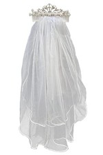 Girls Veil with Tiara - First Communion Veil for Girls 7-16 - 1st Holy Commun...